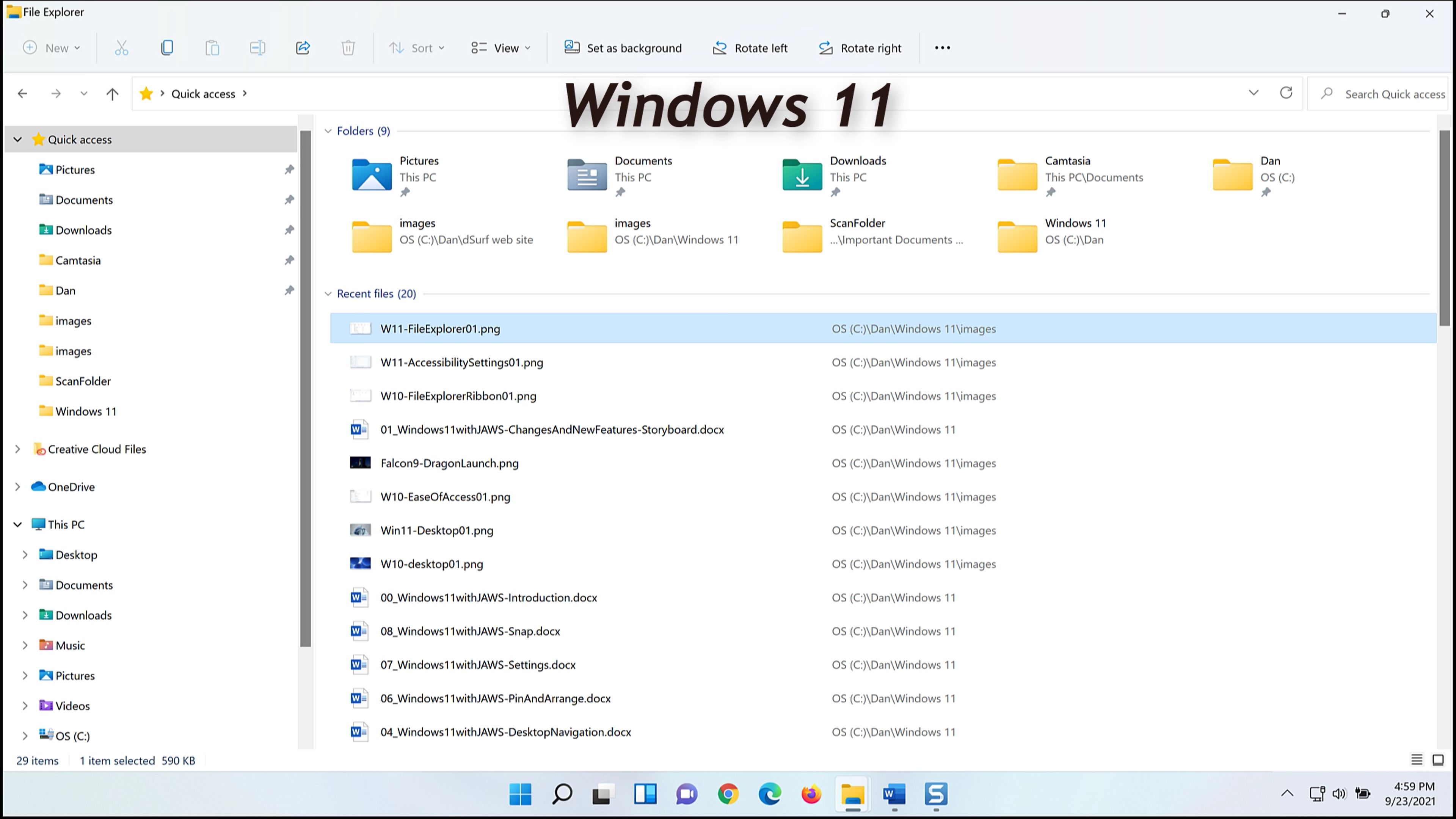 File Explorer without the ribbon in Windows 11
