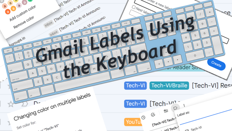 Gmail labels using the keyboard.